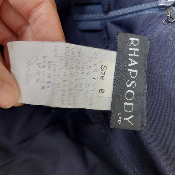 Rhapsody Blue Velvet Maxi Dress - Picture 8 of 14